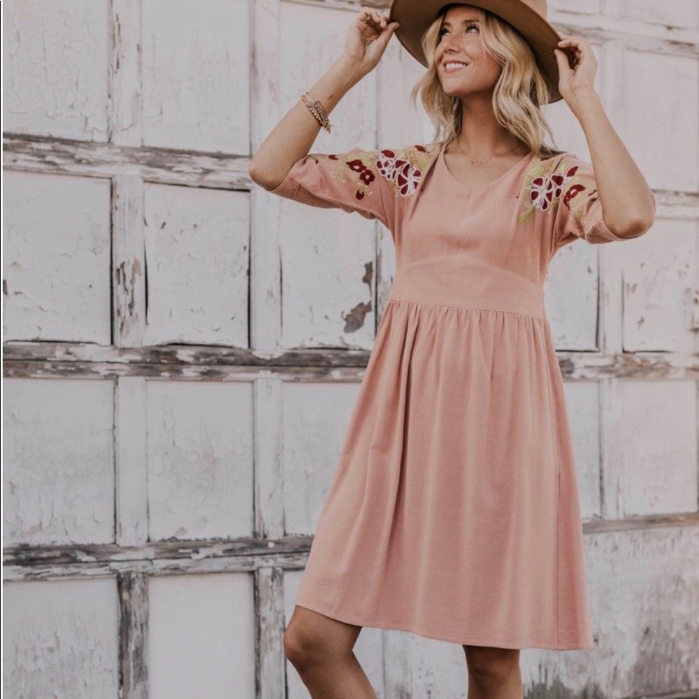 NEW ROOLEE ORTON EMBROIDERED DRESS